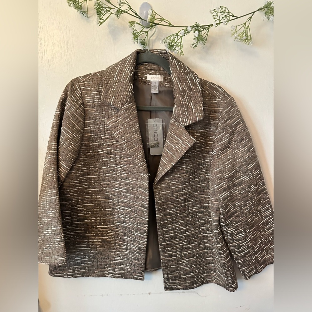 NWT Chicos | Jacquard Textured Blazer